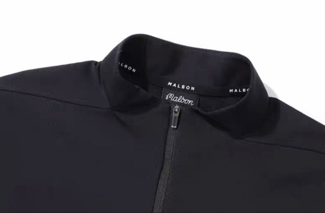 黒　L 新品　マルボンゴルフ MALBON GOLF 　ハーフジップ
