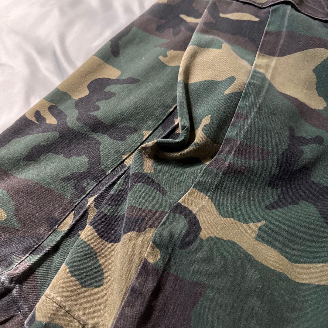 80s vintage USA製 カモ柄 フェード ワイド カーゴパンツ