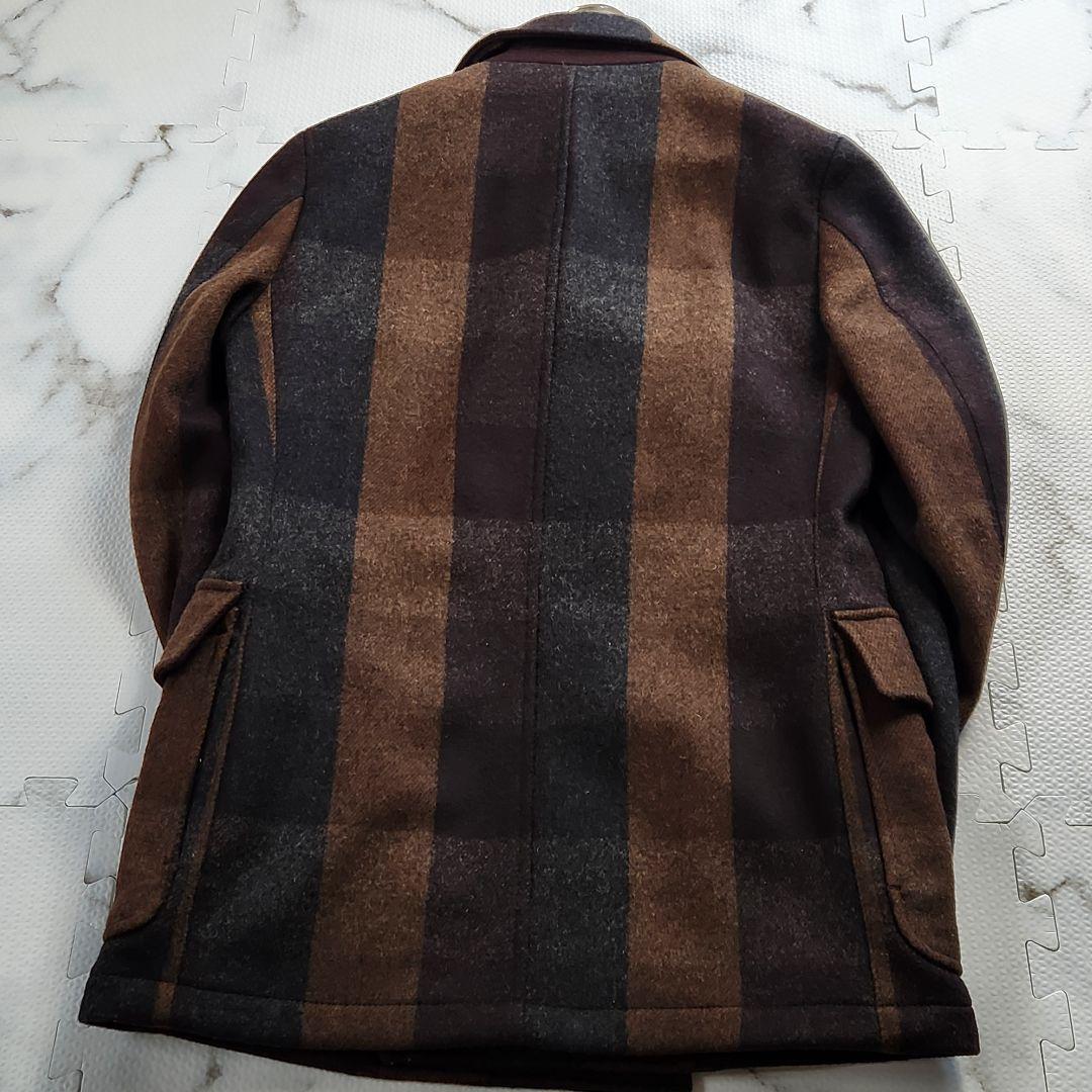極美品✨HUGO BOSS ピーコート マルチカラー 総柄 チェック柄