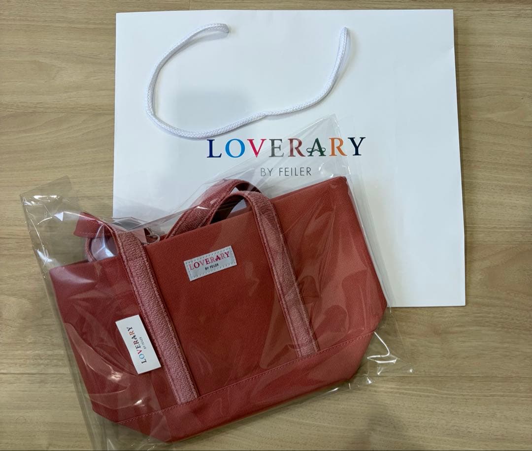 【新品タグ紙袋付】フェイラー　オールドテディガールワッペントート　ピンク