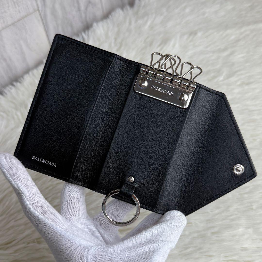 美品♡保存袋♡箱付♡BALENCIAGA バレンシアガ 6連キーケース リング