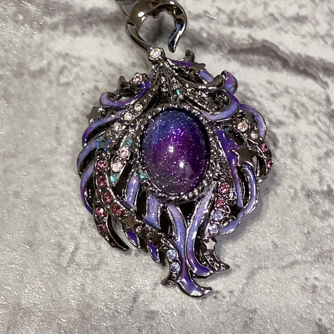 希少 ANNA SUI アナスイ 孔雀の羽 ピアス クジャク パープル