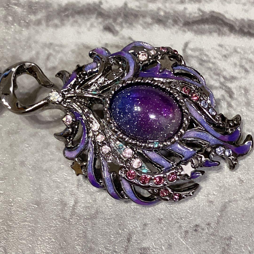 希少 ANNA SUI アナスイ 孔雀の羽 ピアス クジャク パープル