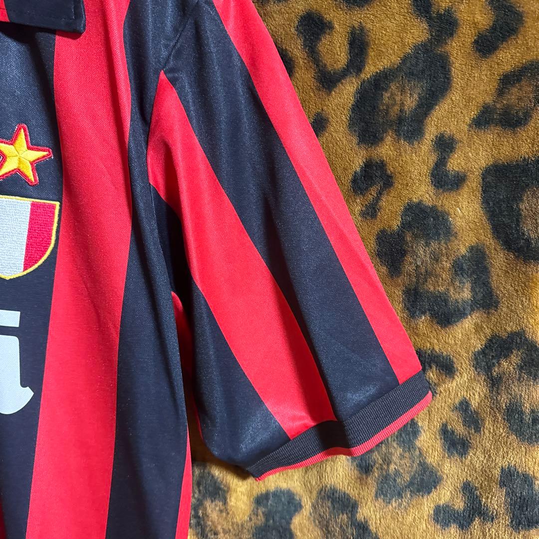 新品　赤黒ストライプ 6番　ACミラン　バレージ　football サッカー