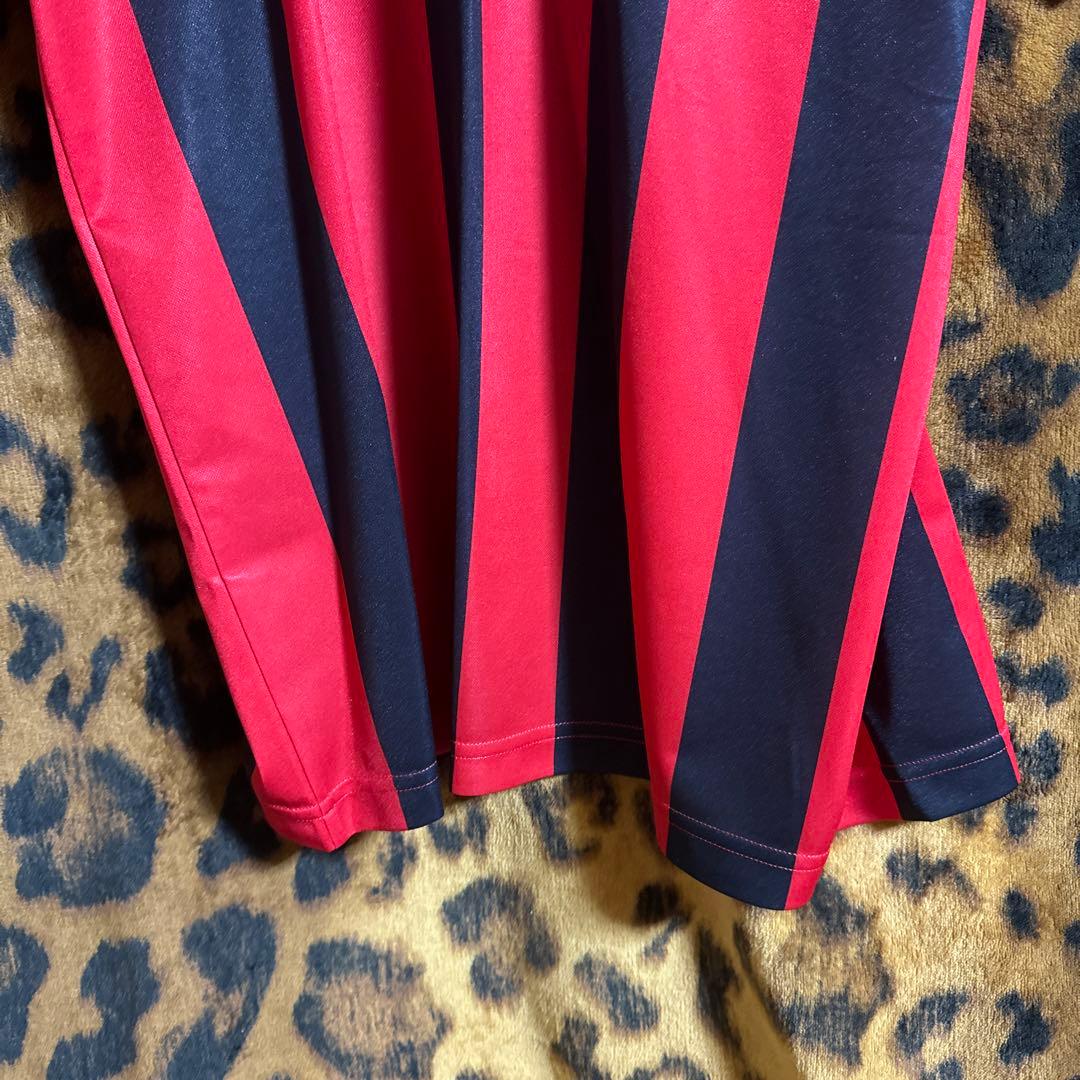 新品　赤黒ストライプ 6番　ACミラン　バレージ　football サッカー