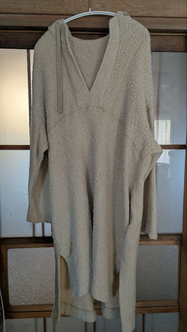 ネストローブ　ウールナッピングパイルフーデッドチュニック