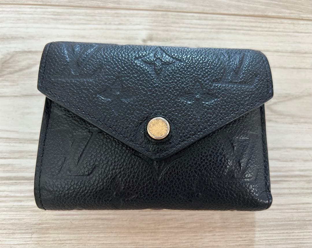 LOUIS VUITTON 三つ折り財布　ブラック