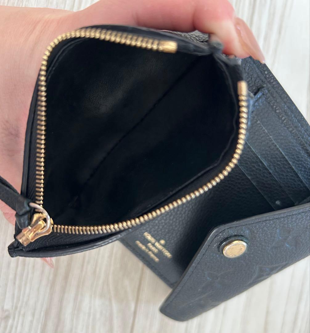 LOUIS VUITTON 三つ折り財布　ブラック