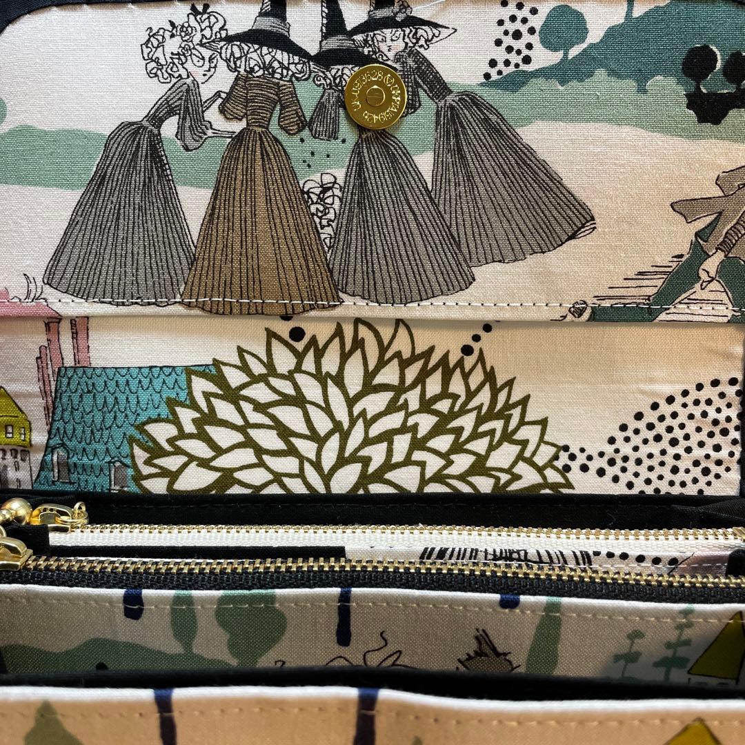 ゆめ　長財布　やりくり財布　ハンドメイド　廃盤レア生地