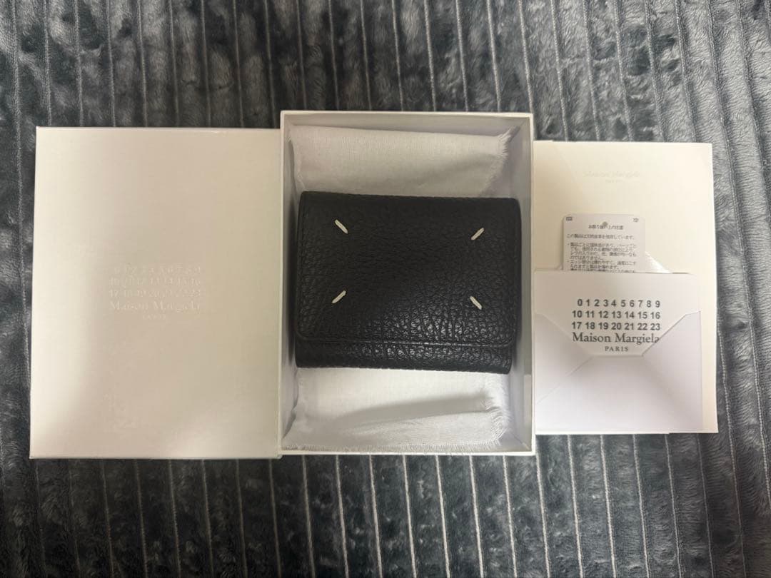 Maison Margielaブラック 三つ折り財布