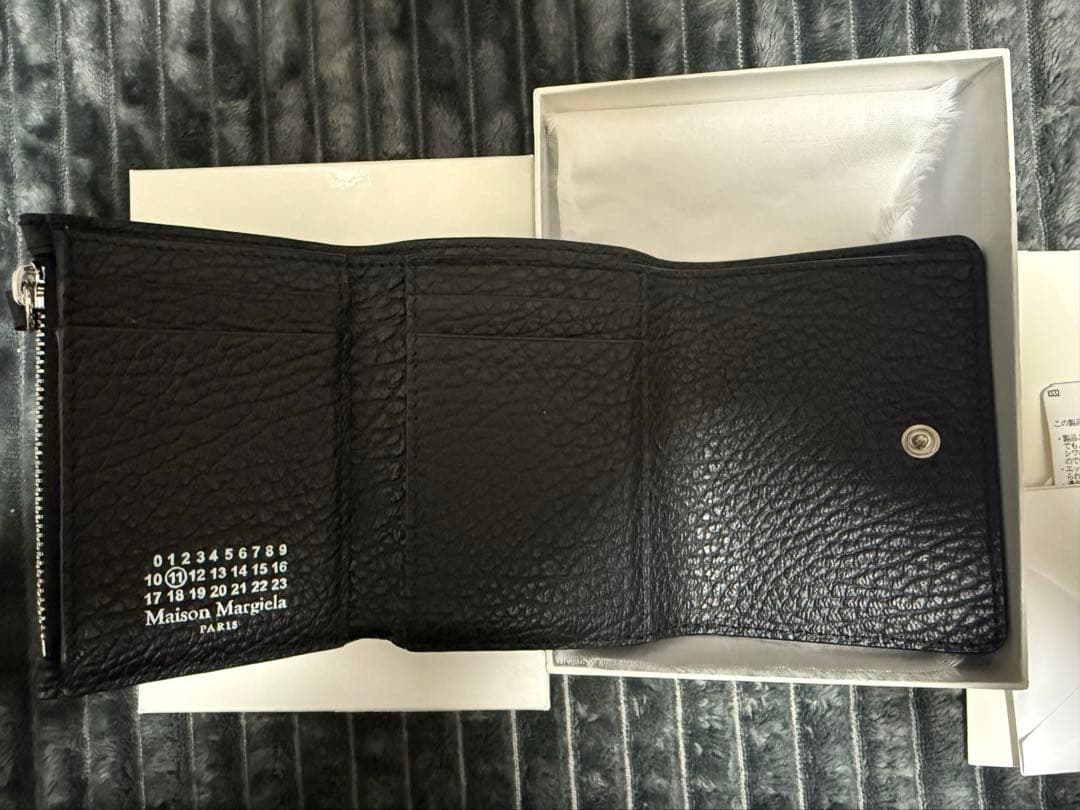 Maison Margielaブラック 三つ折り財布
