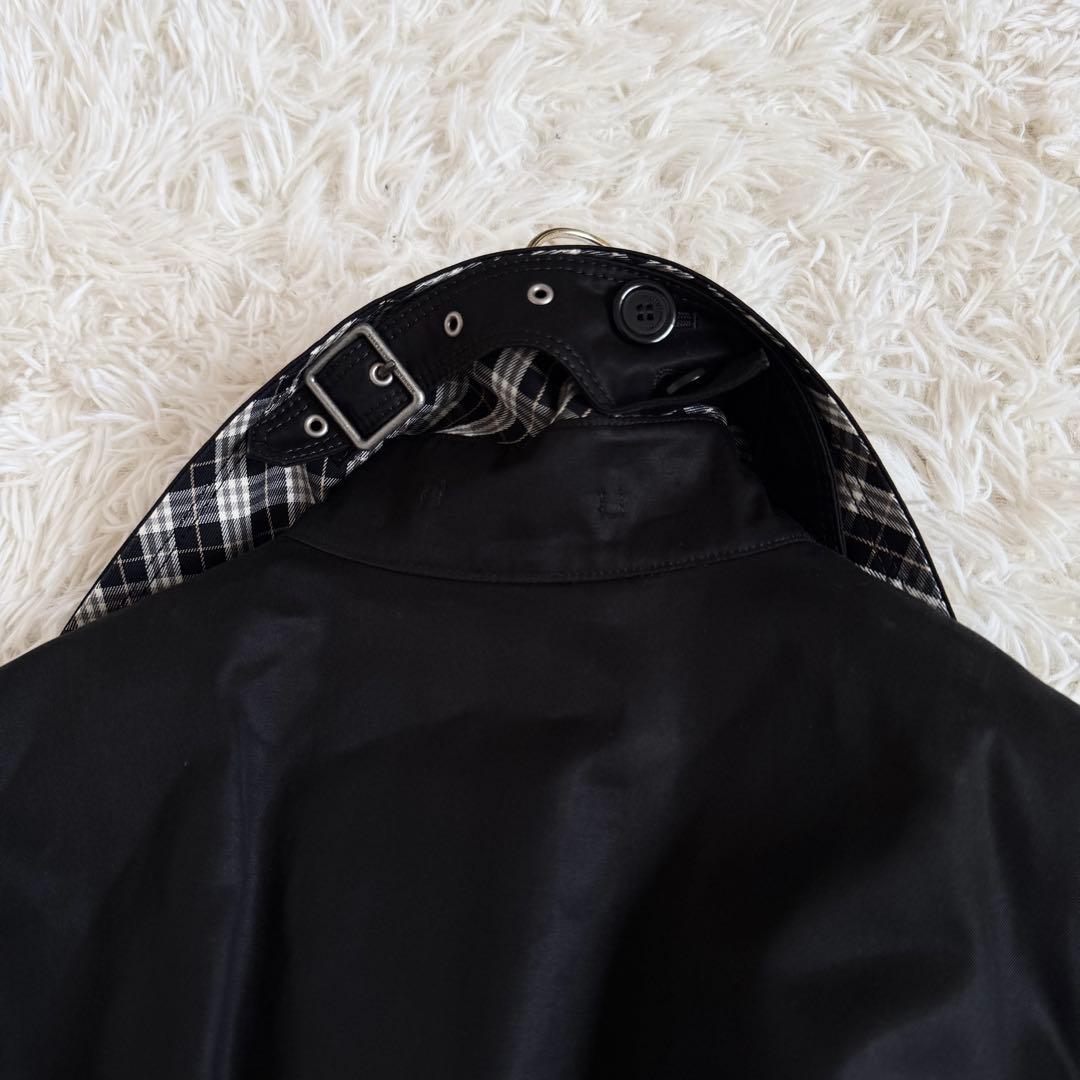 美品　バーバリーブルーレーベル　トレンチコート　ノバチェック　ライナー　黒　S