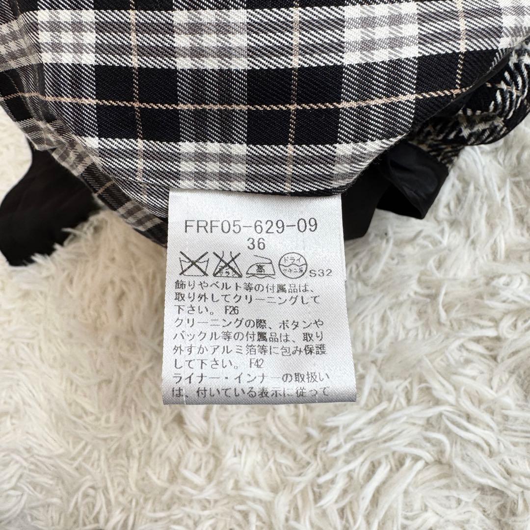 美品　バーバリーブルーレーベル　トレンチコート　ノバチェック　ライナー　黒　S