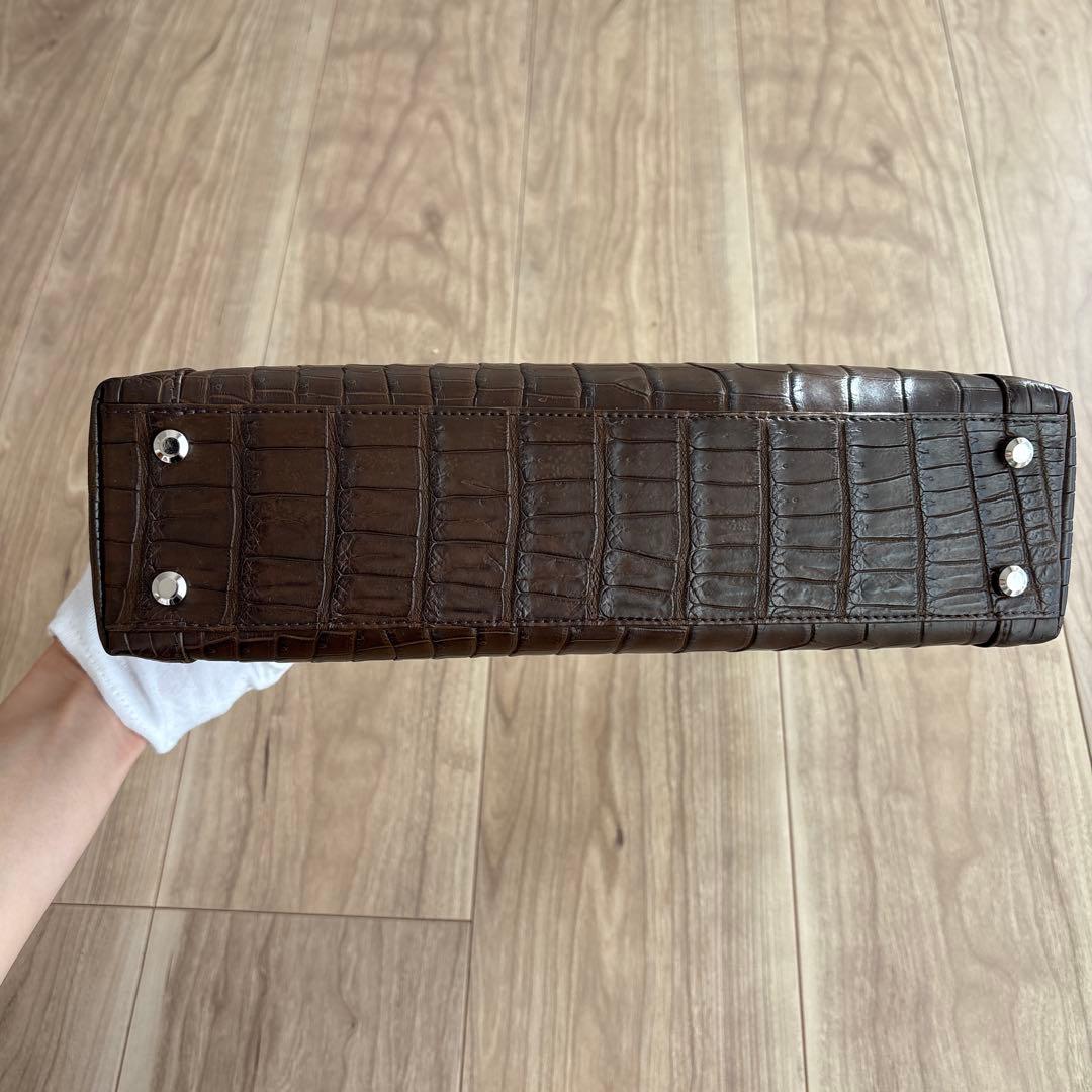 【新品未使用】YAMAGUCHI クロコダイル ショルダーバッグ JRA認定