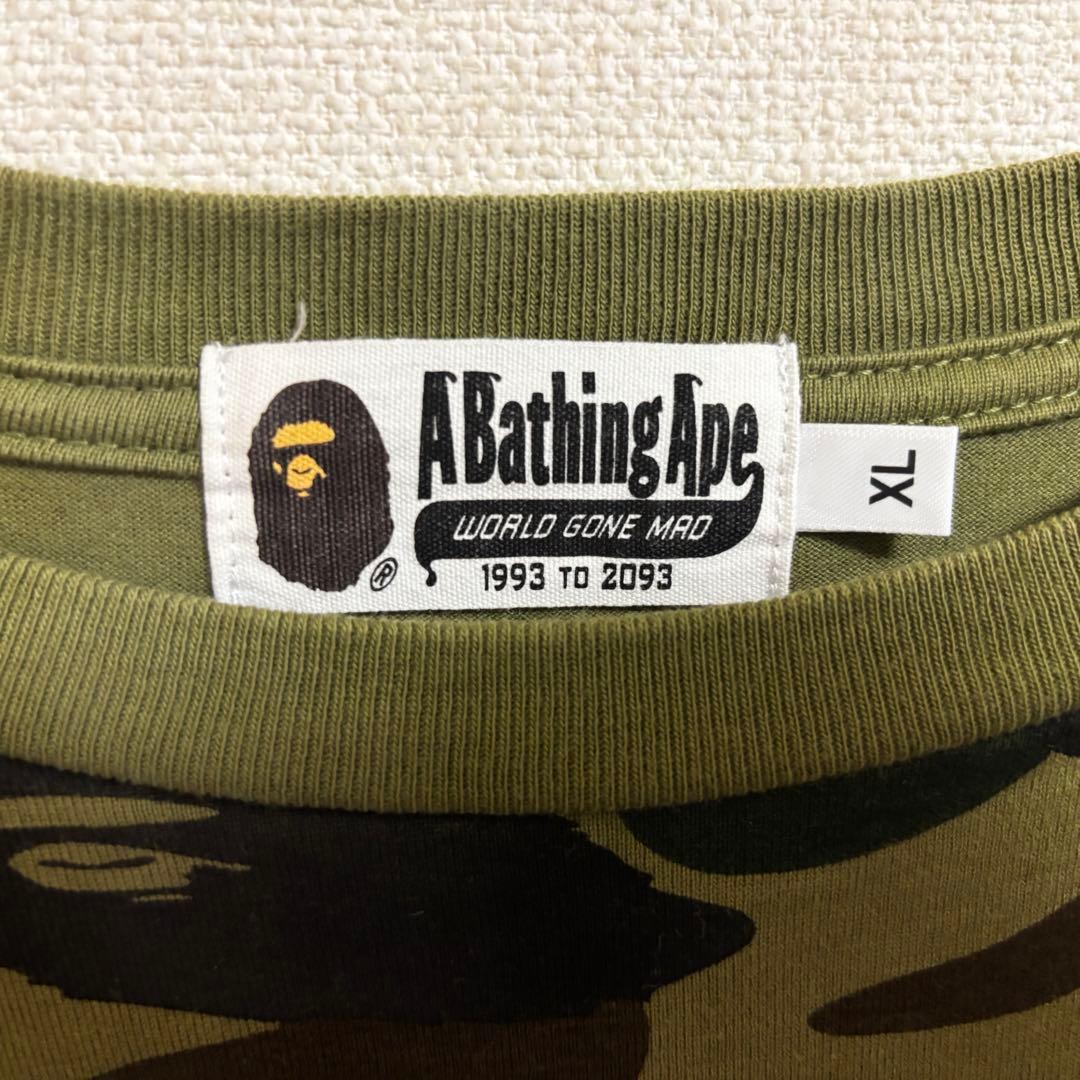 A Bathing Ape 迷彩柄 ロングTシャツ XL