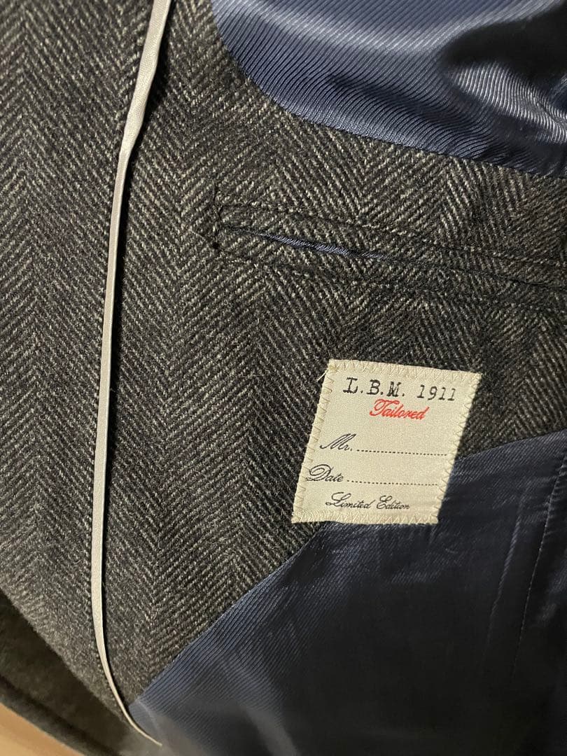 美品 L.B.M.1911 エルビーエム1911 カーコート 46 ヘリンボーン