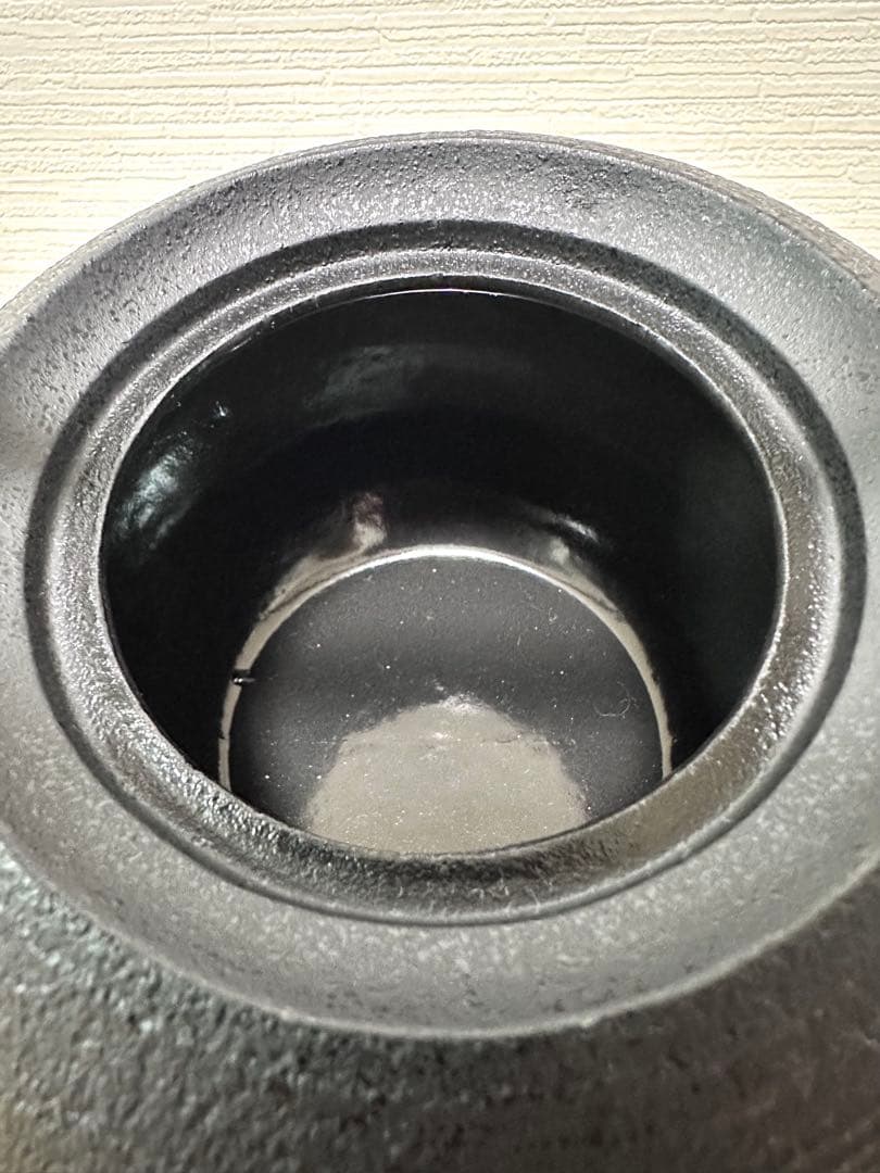 未使用品　鋳心ノ工房　増田尚紀デザイン　平つぼＬ　鉄急須　南部鉄瓶　南部鉄器