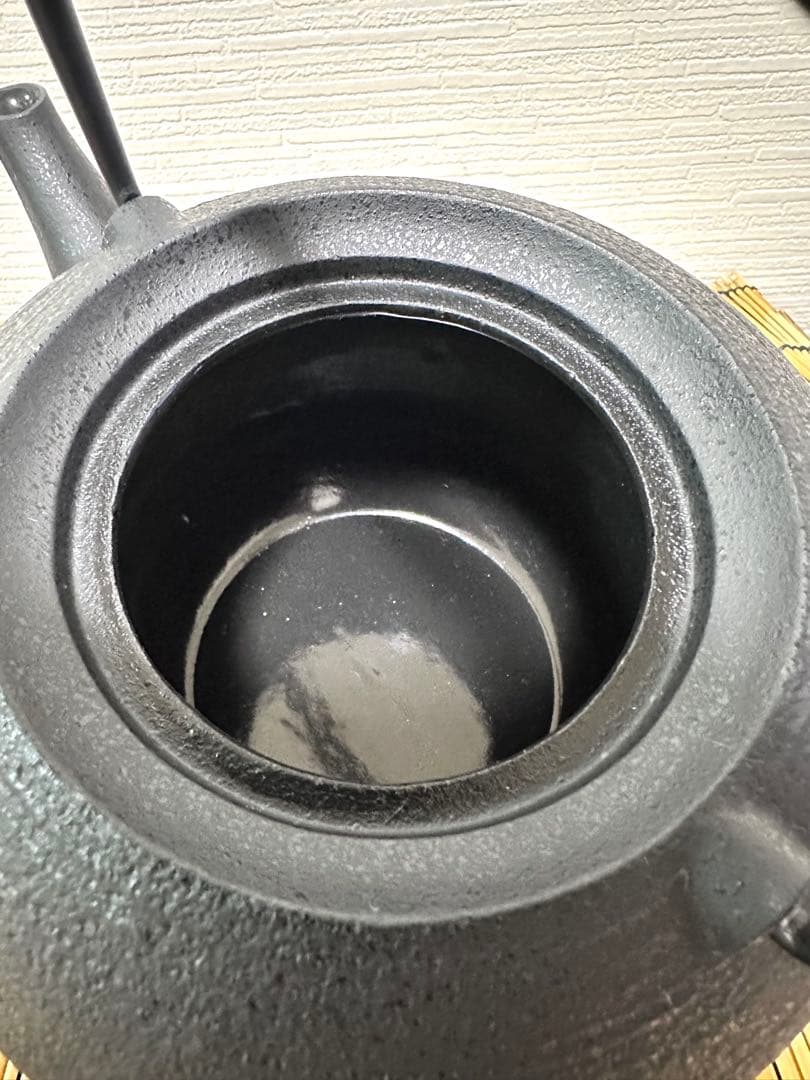 未使用品　鋳心ノ工房　増田尚紀デザイン　平つぼＬ　鉄急須　南部鉄瓶　南部鉄器