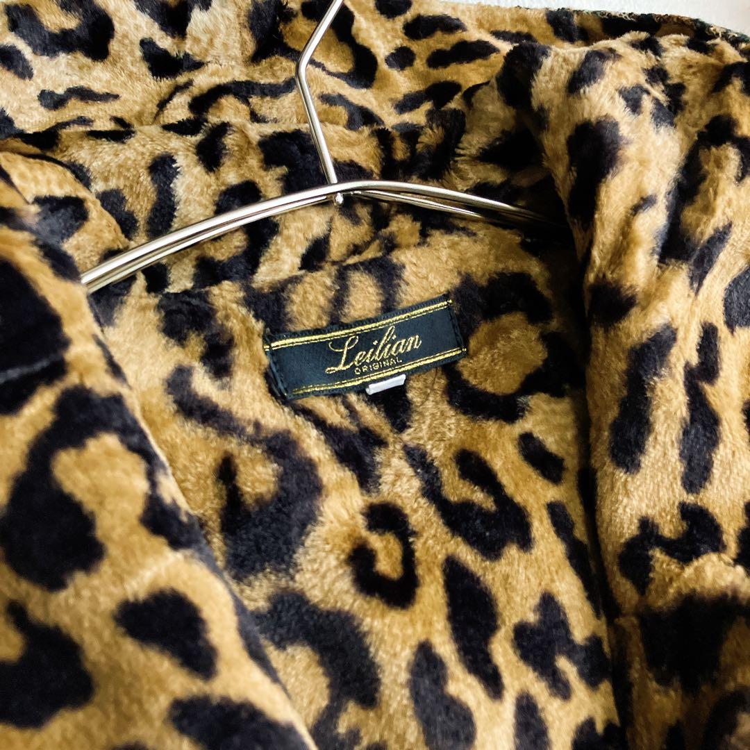 大きいサイズ/レリアン★ビッグシルエット アニマル 総柄 フーデッドロングコート