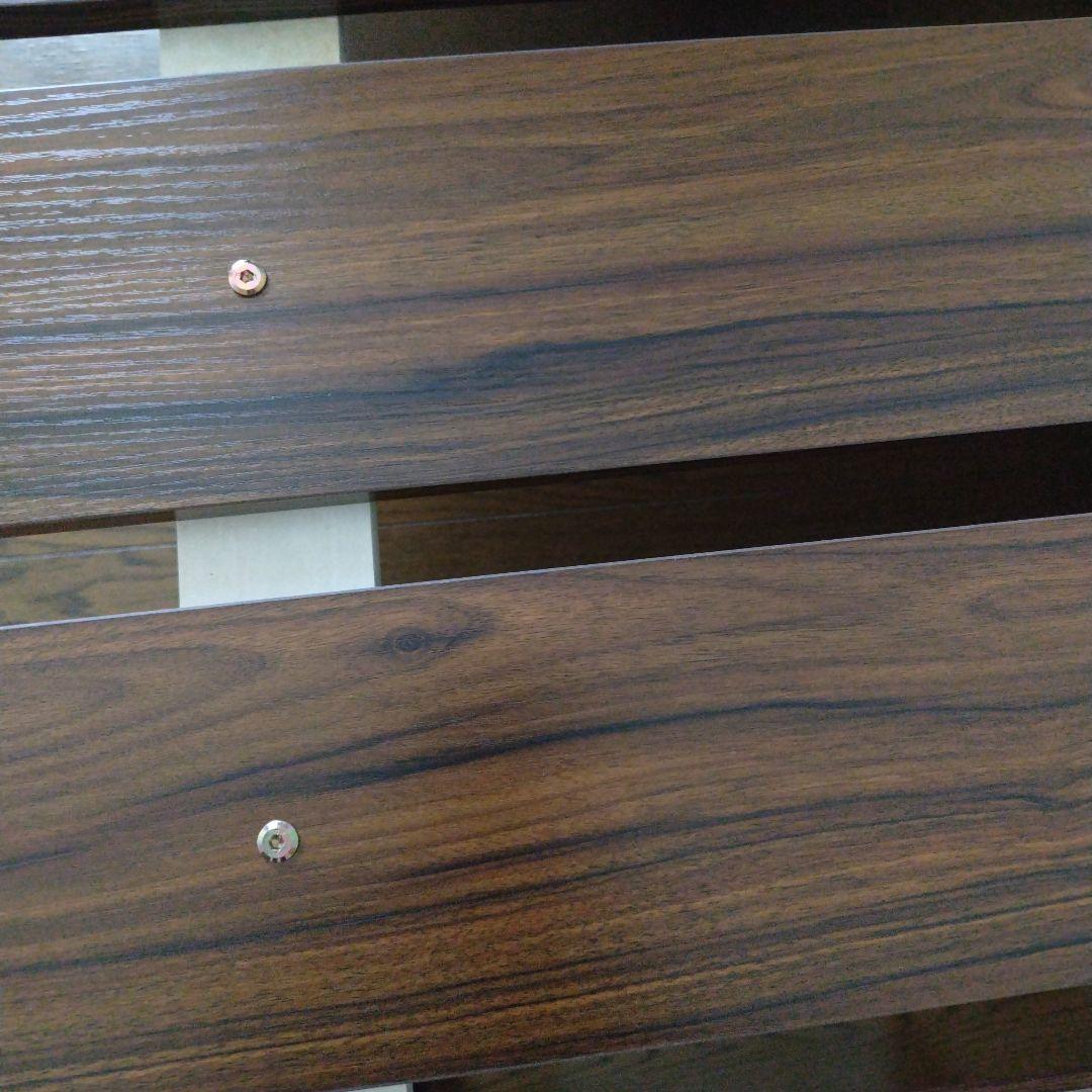 木製シングルベッドフレーム ダークブラウン