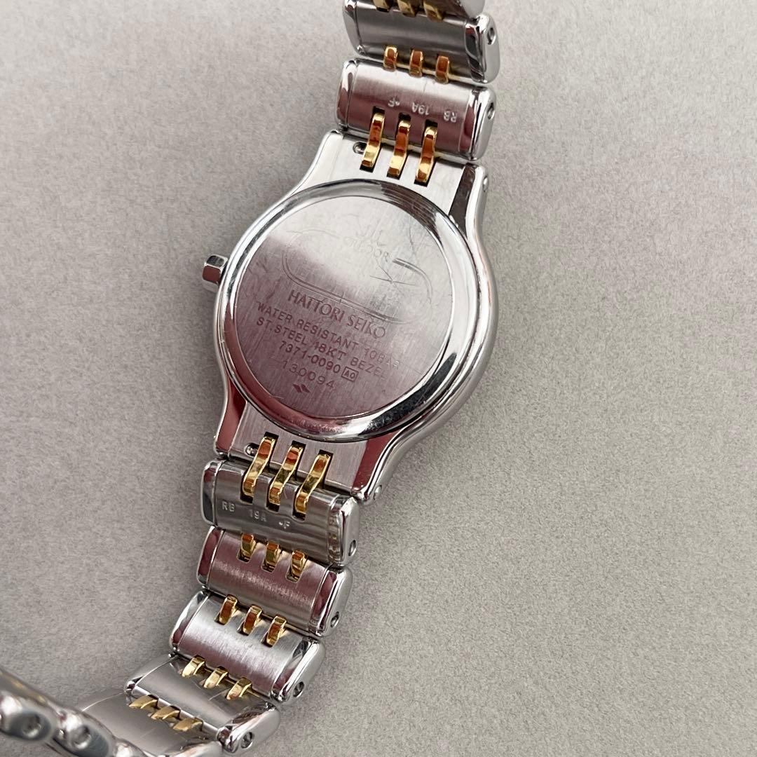 セイコー クレドール 18KT ベゼル 7371-0090 クォーツ レディース