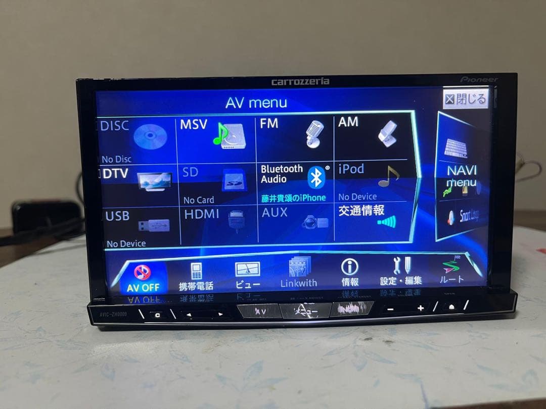 carrozzeria AVIC-ZH0009 -CY-RC100KDリアカメラ