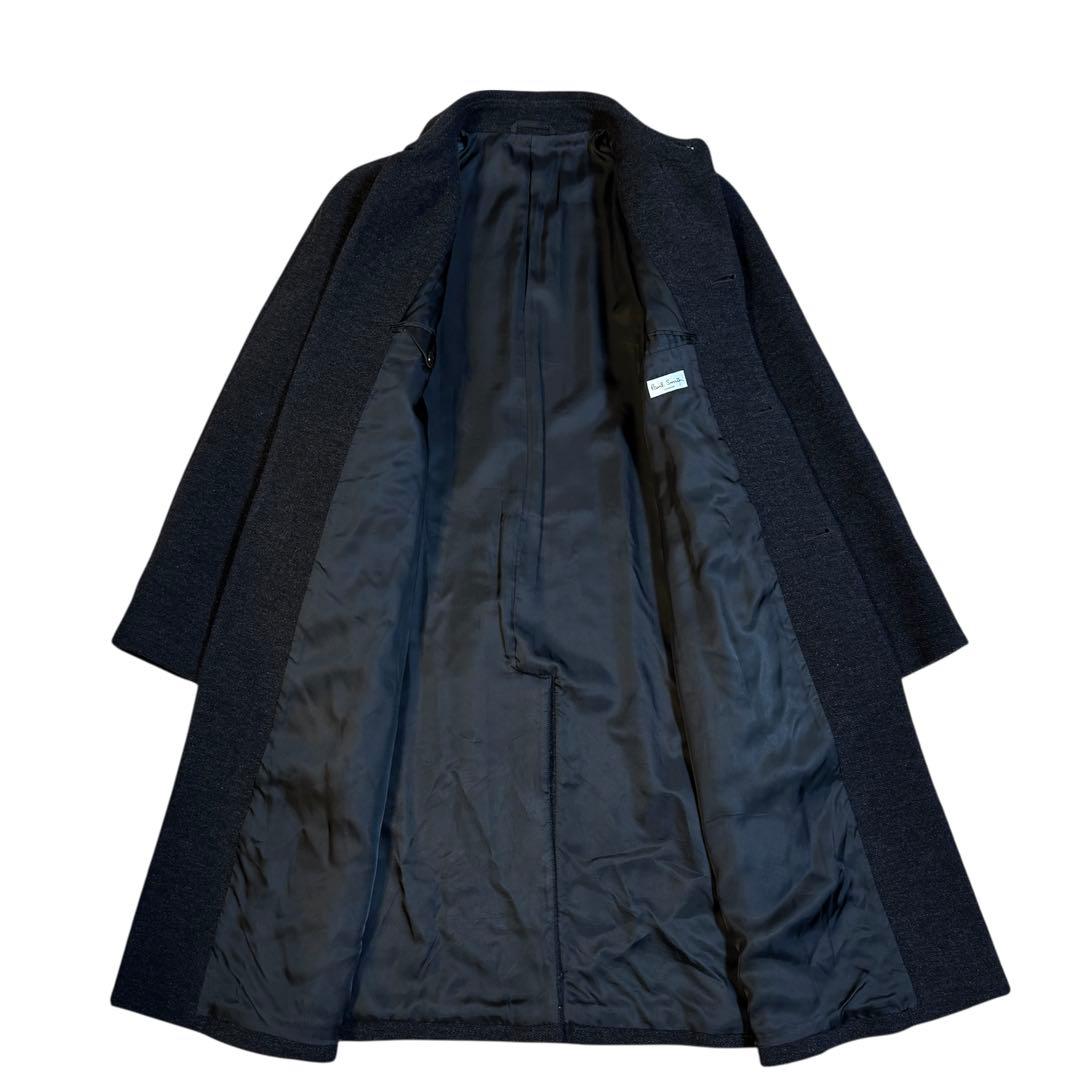 Paul Smith ポールスミス チェスターコート M モヘヤ混 ダークグレー