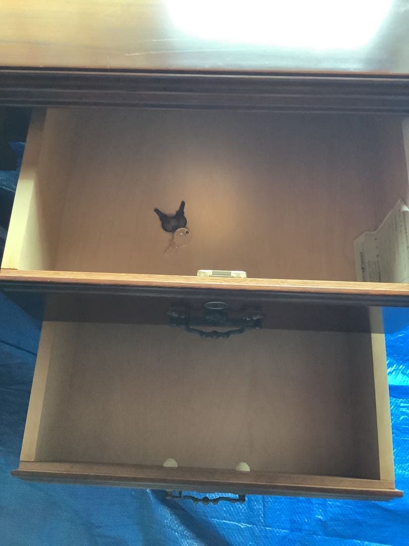 値引き‼️カリモク　両袖机　事務机　書斎　机　デスク　勉強　ワークデスク　現状品