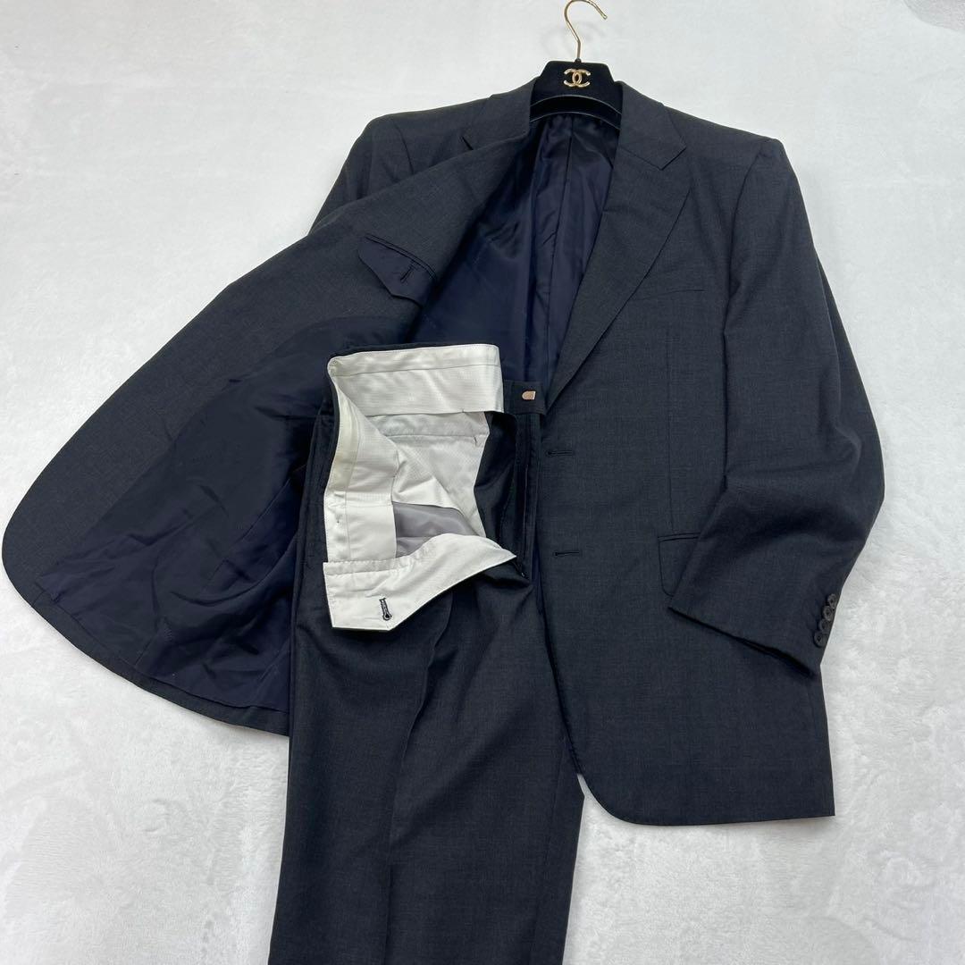 E923 M AB5 バーバリーロンドン シングル 羊毛 スーツ メンズ