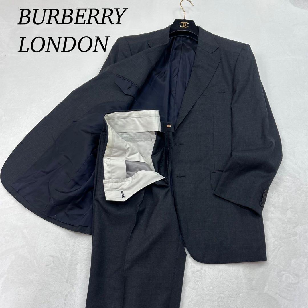 E923 M AB5 バーバリーロンドン シングル 羊毛 スーツ メンズ