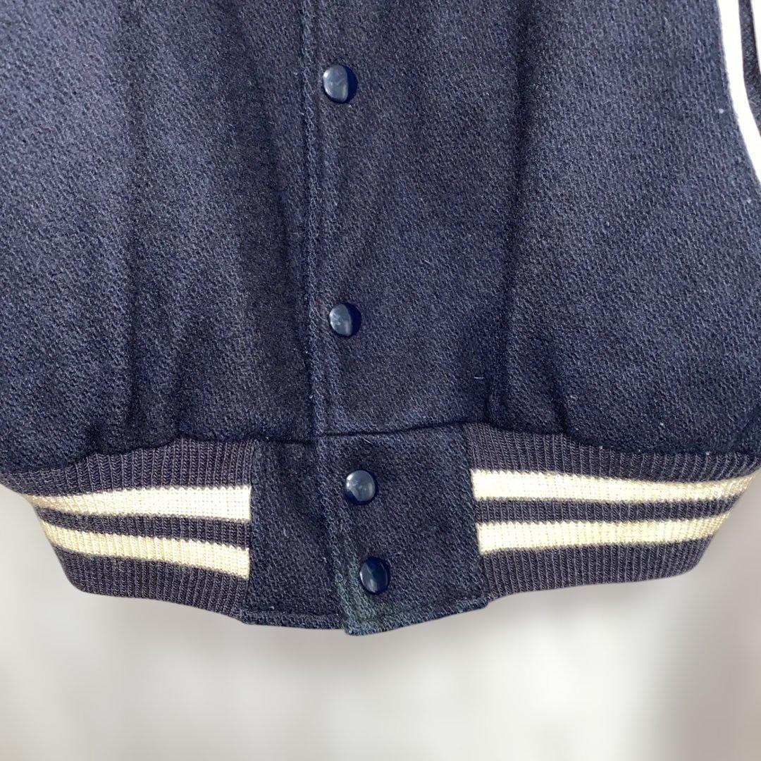 90s ゴールデンベア Golden Bear 袖レザー　スタジャン　M