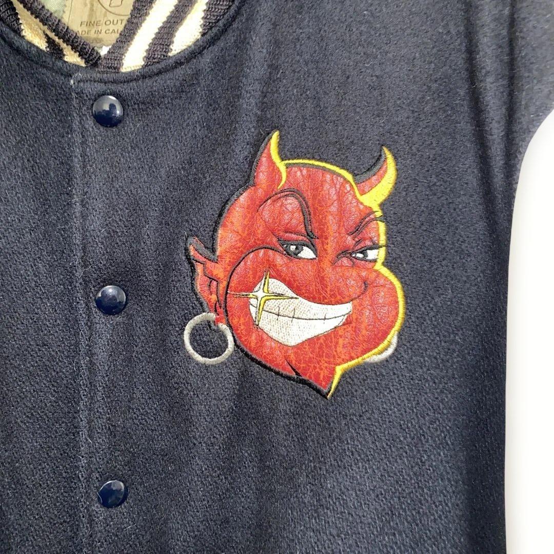 90s ゴールデンベア Golden Bear 袖レザー　スタジャン　M