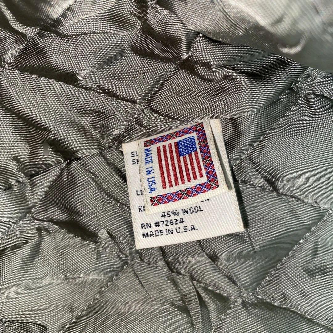 90s ゴールデンベア Golden Bear 袖レザー　スタジャン　M