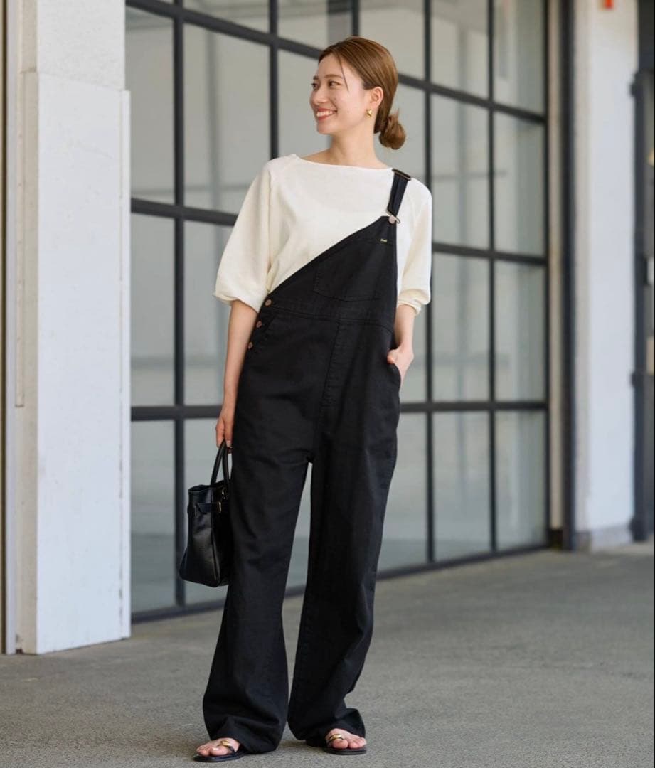 Wrangler ワンショルダーサロペット ブラック M