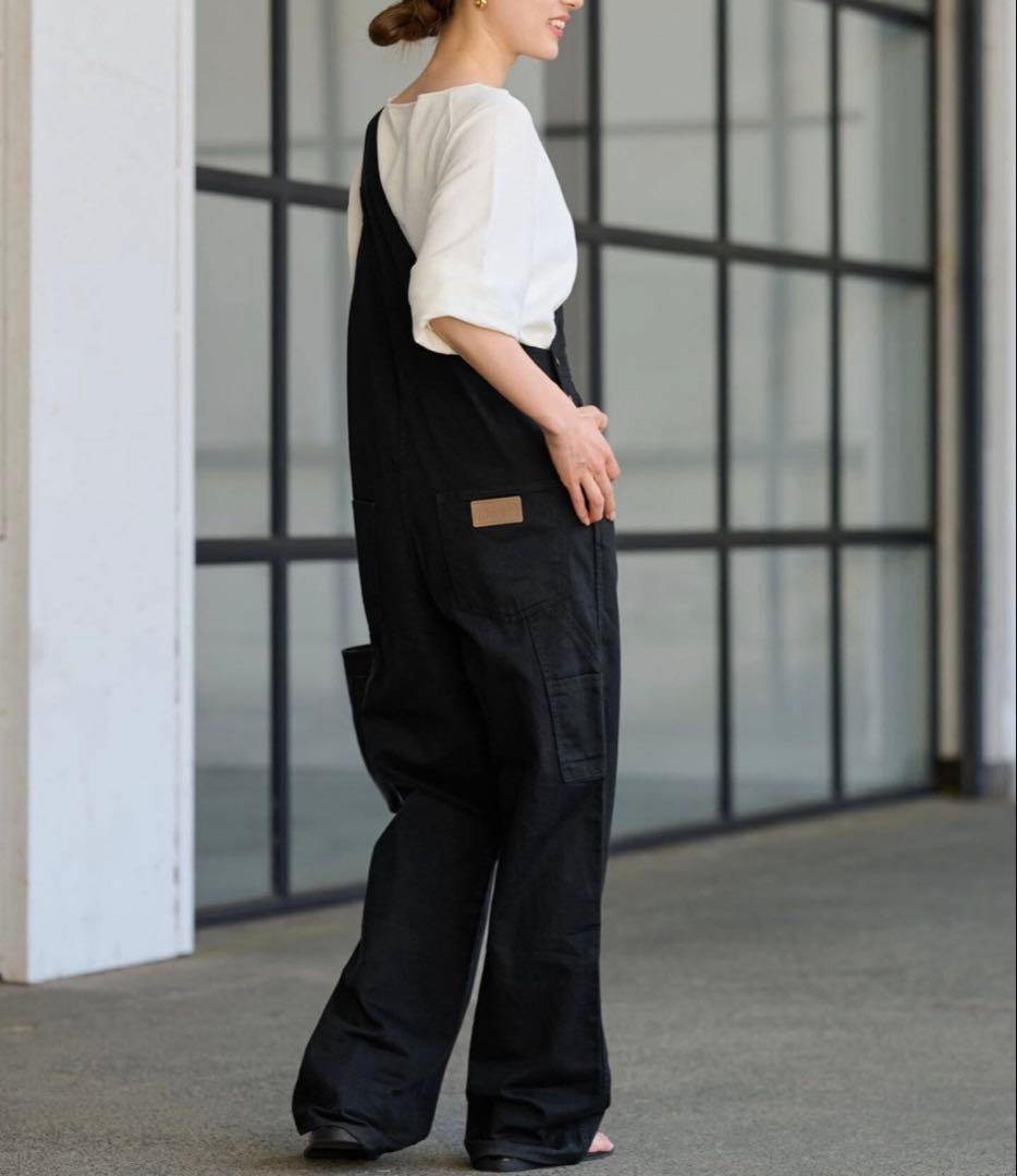 Wrangler ワンショルダーサロペット ブラック M