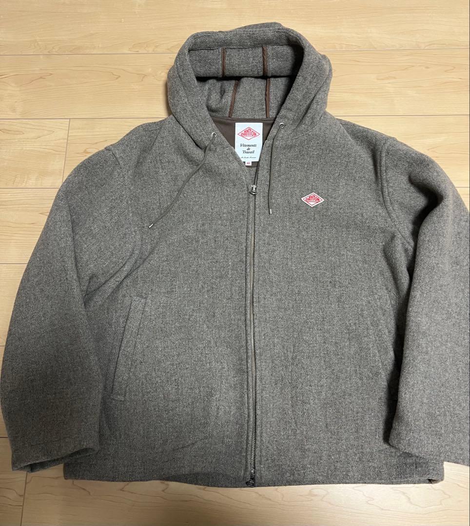 DANTON ダントン　ウールフード付きジャケット ブラウン　42