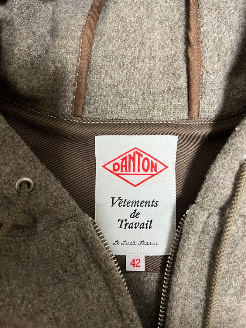 DANTON ダントン　ウールフード付きジャケット ブラウン　42