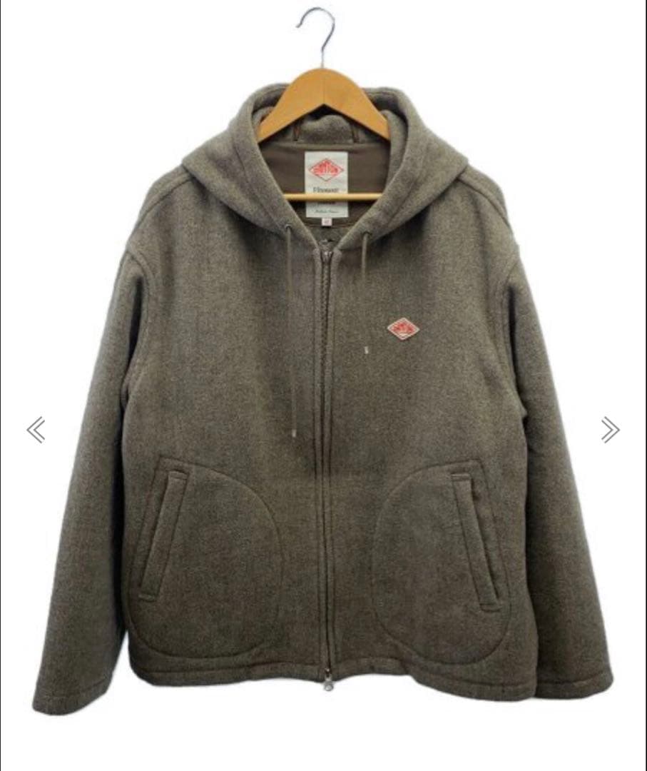 DANTON ダントン　ウールフード付きジャケット ブラウン　42