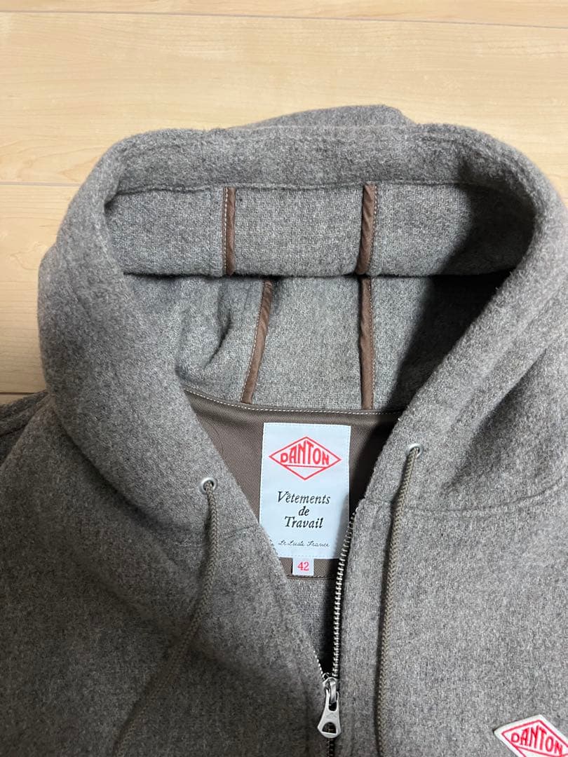 DANTON ダントン　ウールフード付きジャケット ブラウン　42