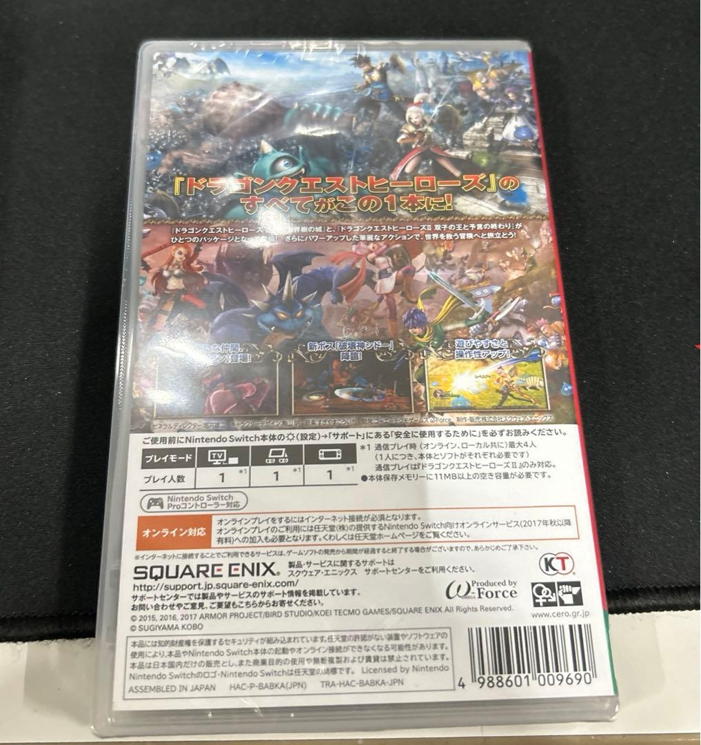 新品switch ドラゴンクエストヒーローズⅠ•Ⅱ スクウェアエニックス