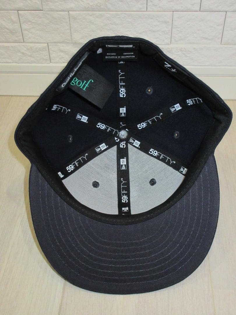 ★美品★GOLFICKERS 5525 NEWERA ネイビーキャップ 59.6