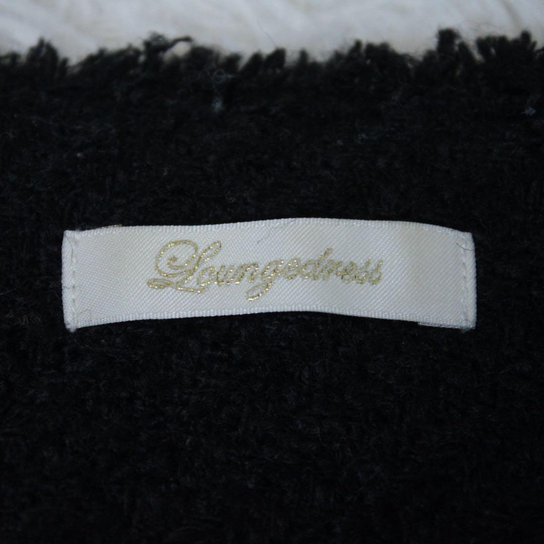 Loungedress ラウンジドレス ツイードジャケット 金ボタン ブラック