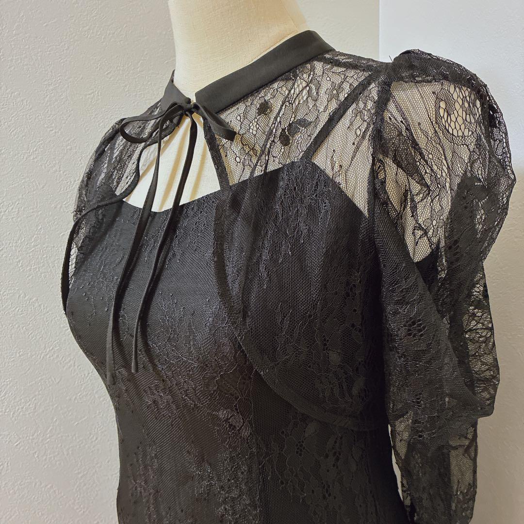 kanaカナブラック　3wayレースボレロセットフレアパーティードレス2点セット