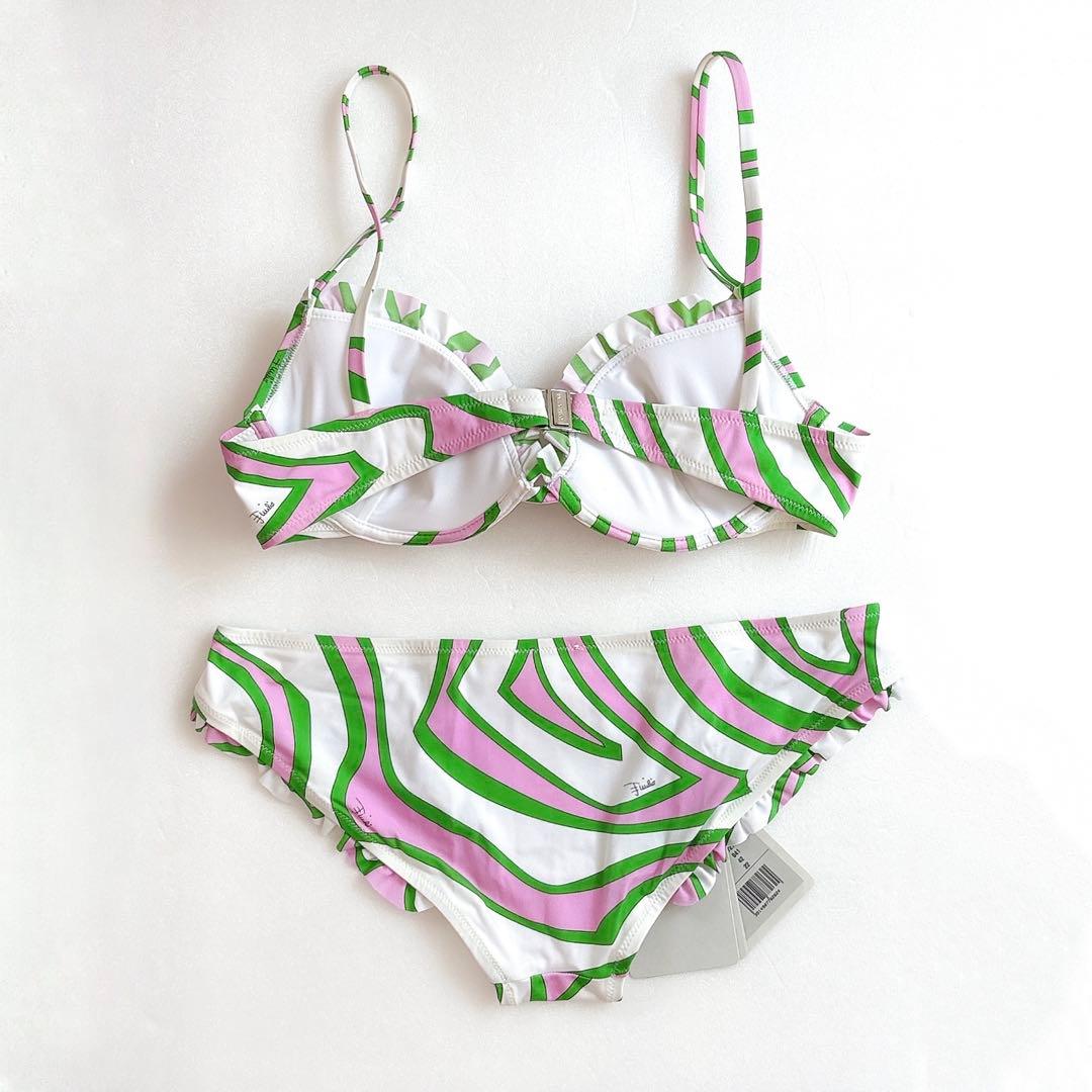 新品☆EMILIO PUCCI ビキニ IT42 ピンク×グリーン