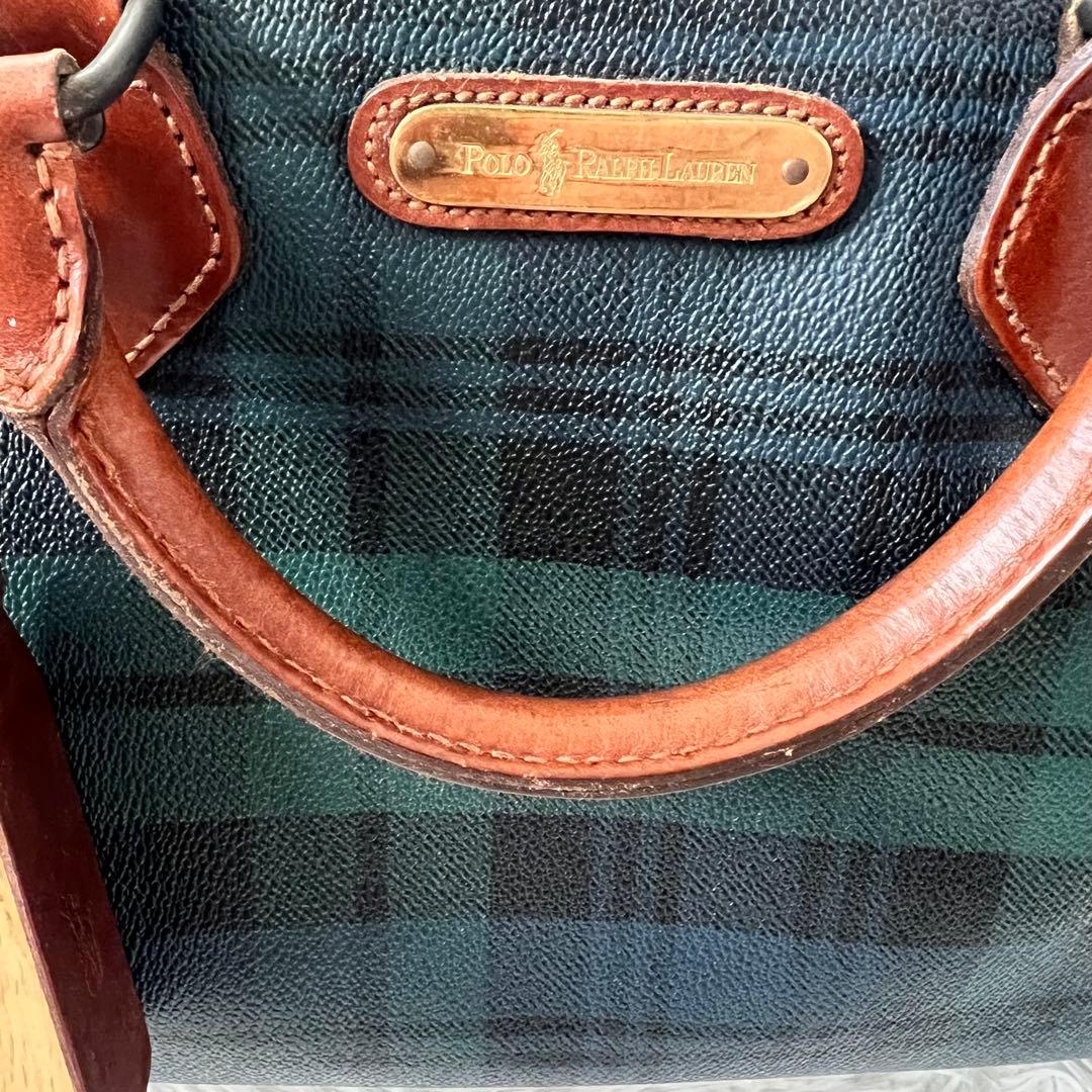 美品✨ ラルフローレン ボストンバッグ ミニ チェック柄