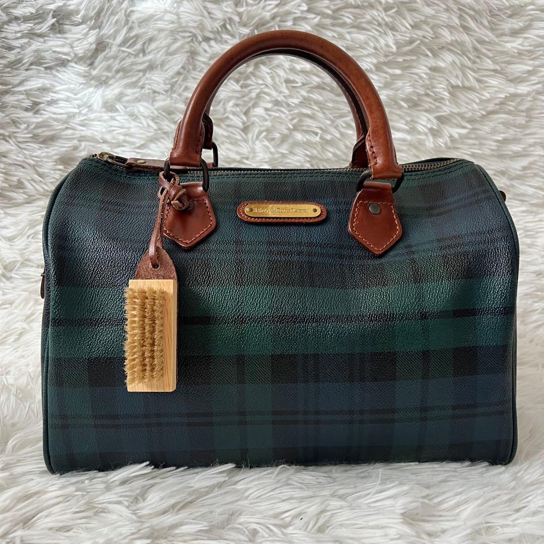 美品✨ ラルフローレン ボストンバッグ ミニ チェック柄