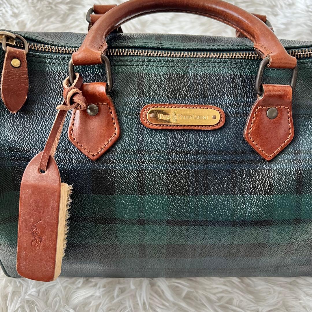 美品✨ ラルフローレン ボストンバッグ ミニ チェック柄