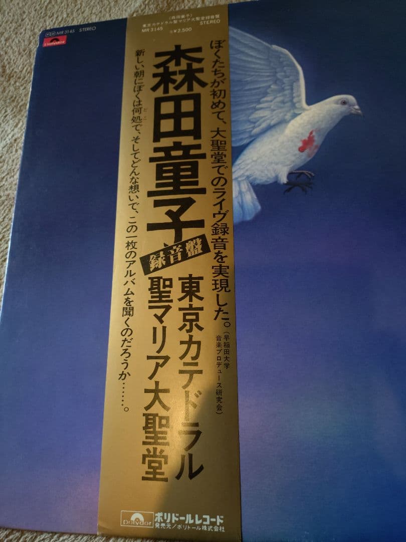森田童子　カテドラル聖マリア大聖堂　ライブLPレコード