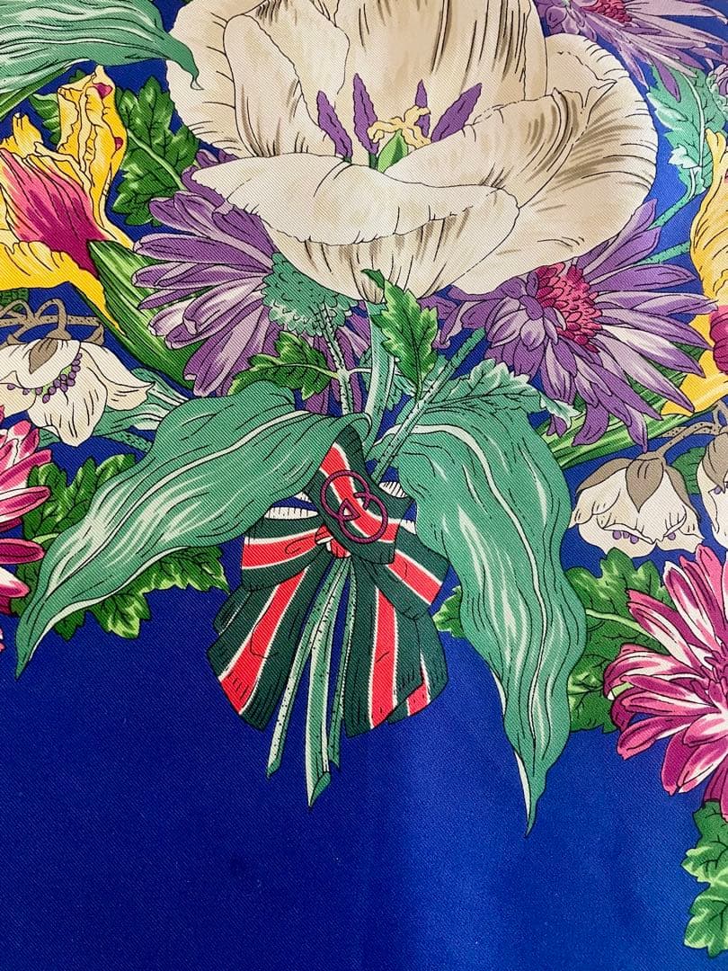 値下げ グッチスカーフ　フローラレディス