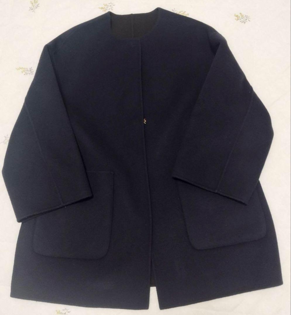 ユナイテッドアローズ　バイカラーリバーミドルコート　ネイビー　36